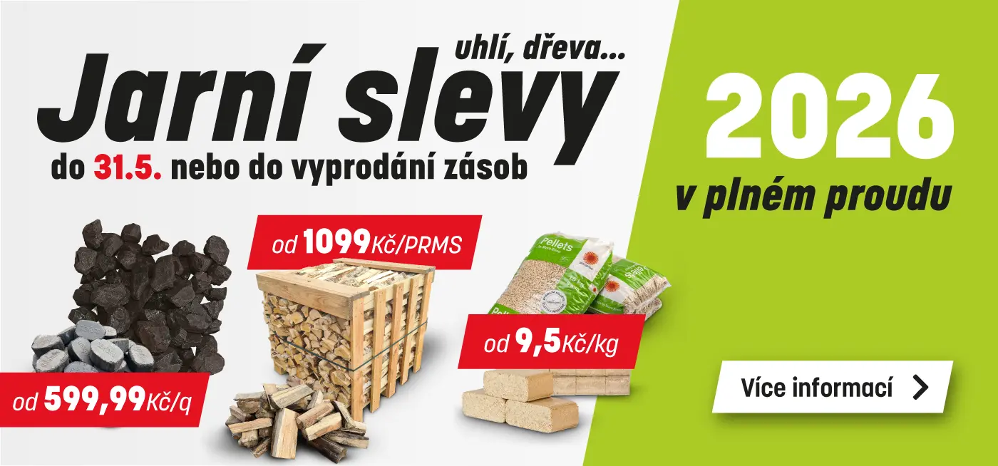 Jarní slevy uhlí, jarní slevy dřeva 2026