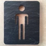 WC tabulka z břidlice kamenný - muži