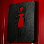 WC tabulka z břidlice kamenný- ženy