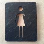 WC tabulka z břidlice kamenný - ženy